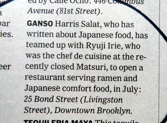 Announcing My New Restaurant -- GANSO!