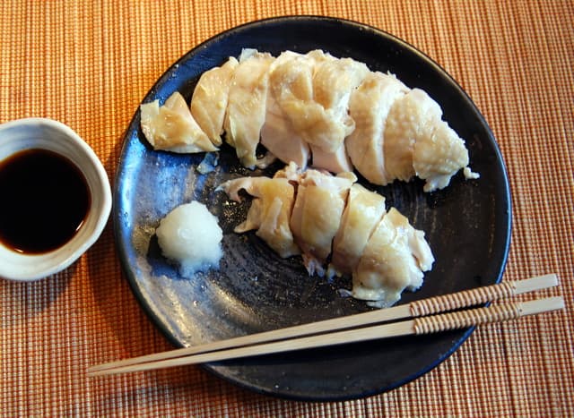 Sake-Steamed Whole Chicken